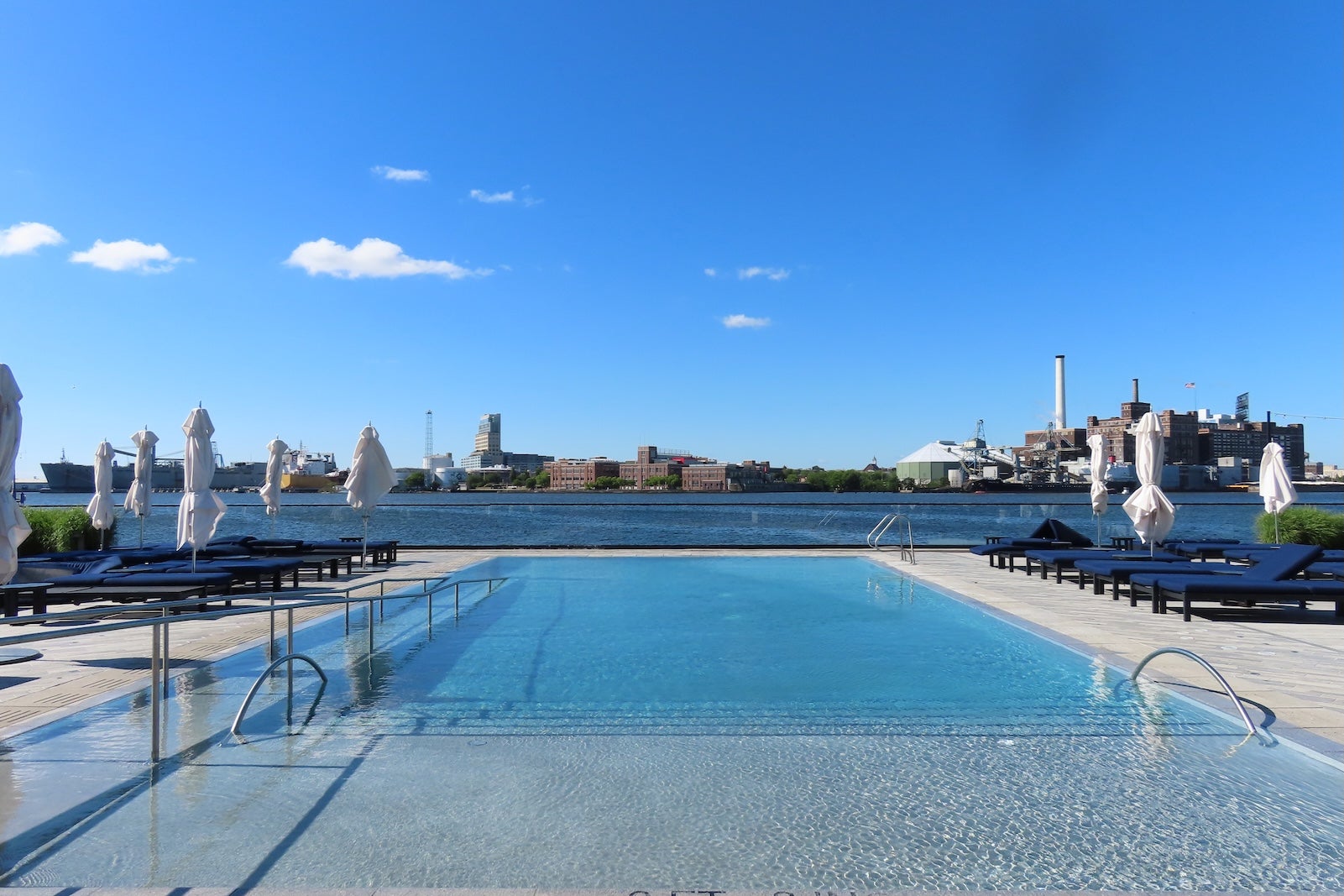 Pool with Baltimore Harbor in the background