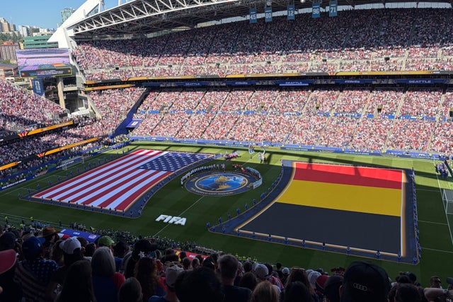Views from the stands during a FIFA World Cup match