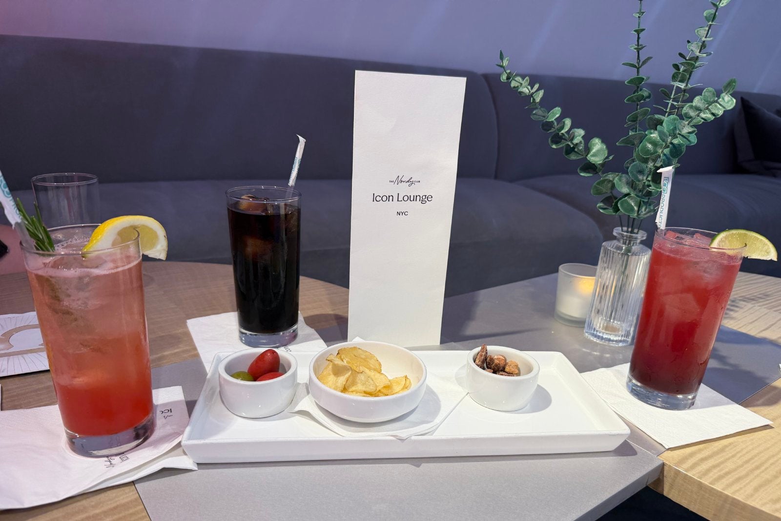 Nordstrom Icon Lounge drinks