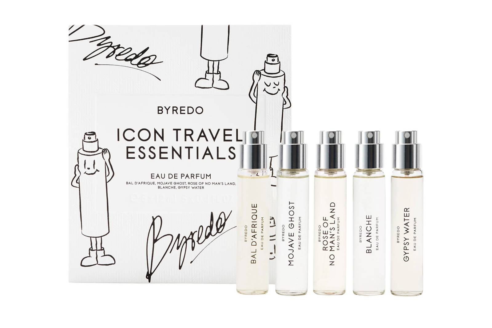 Five-pack of travel size Byredo perfume