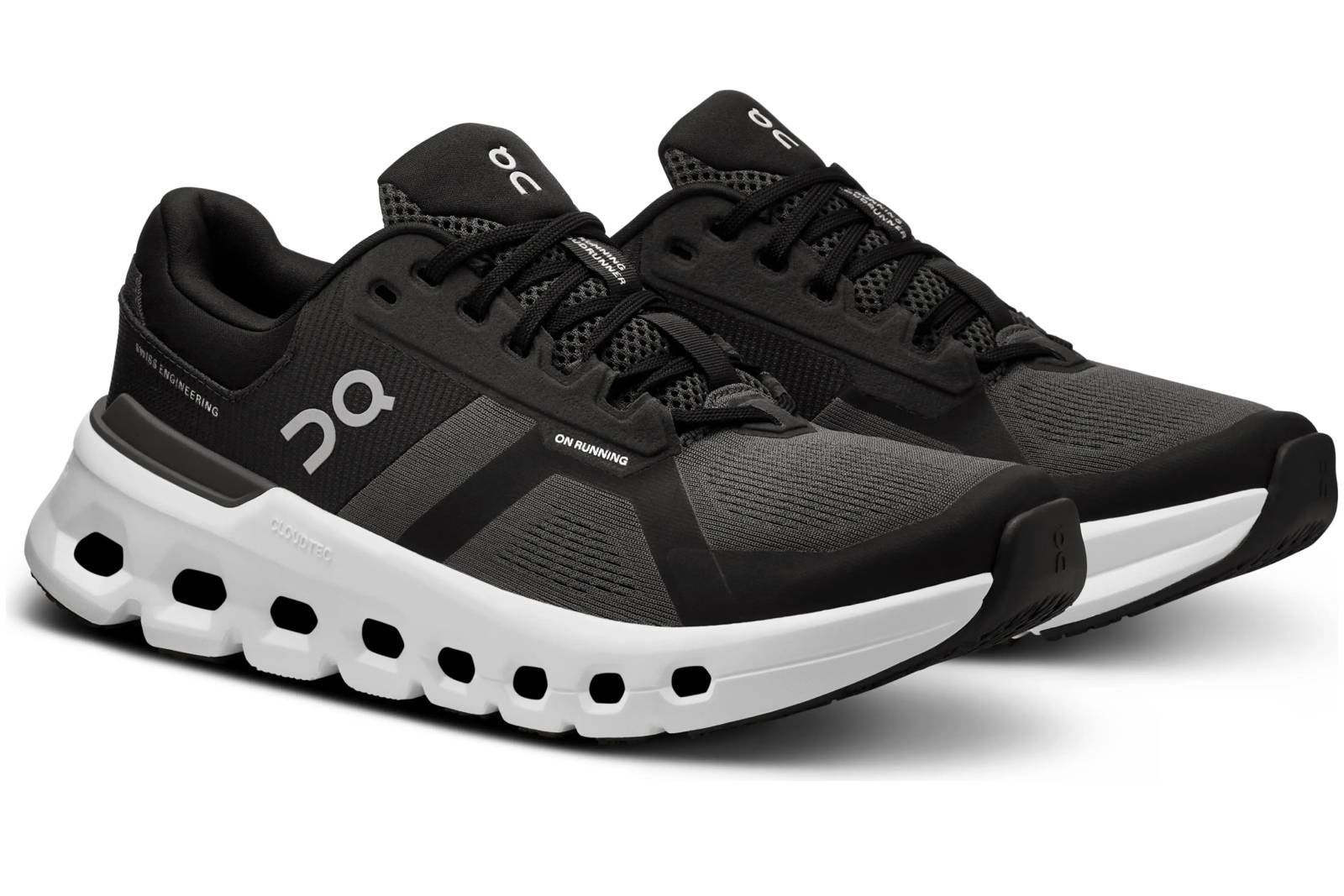Black running shoes
