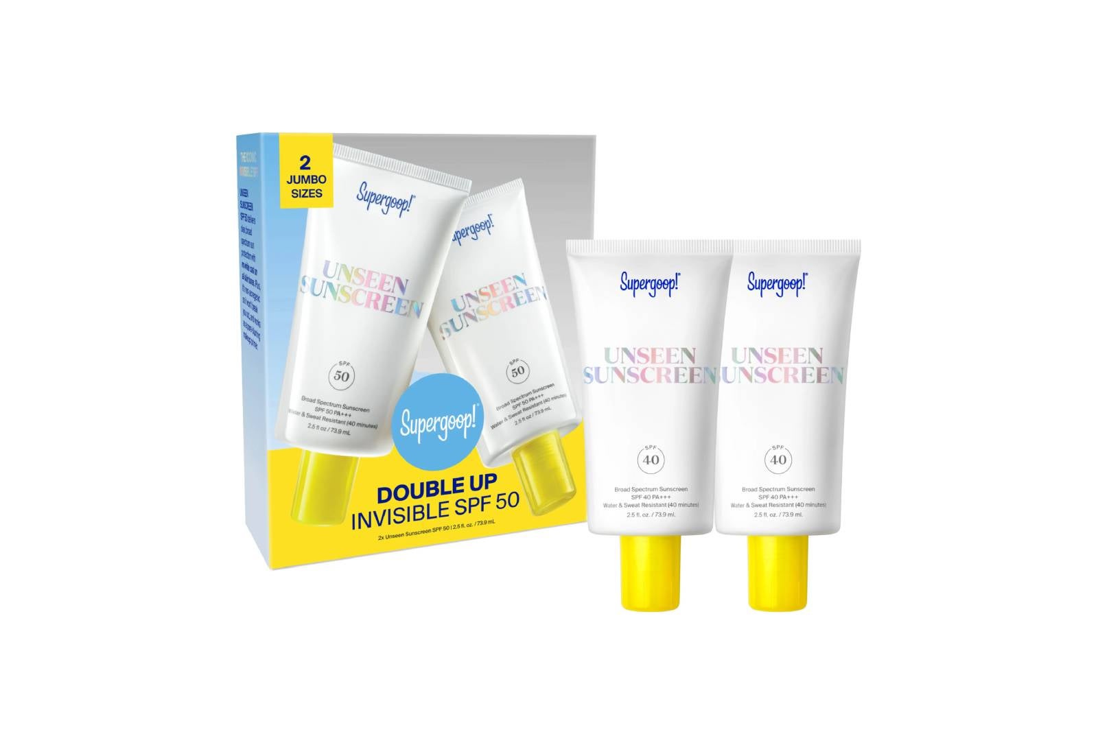 Two pack of Supergoop sunscreen