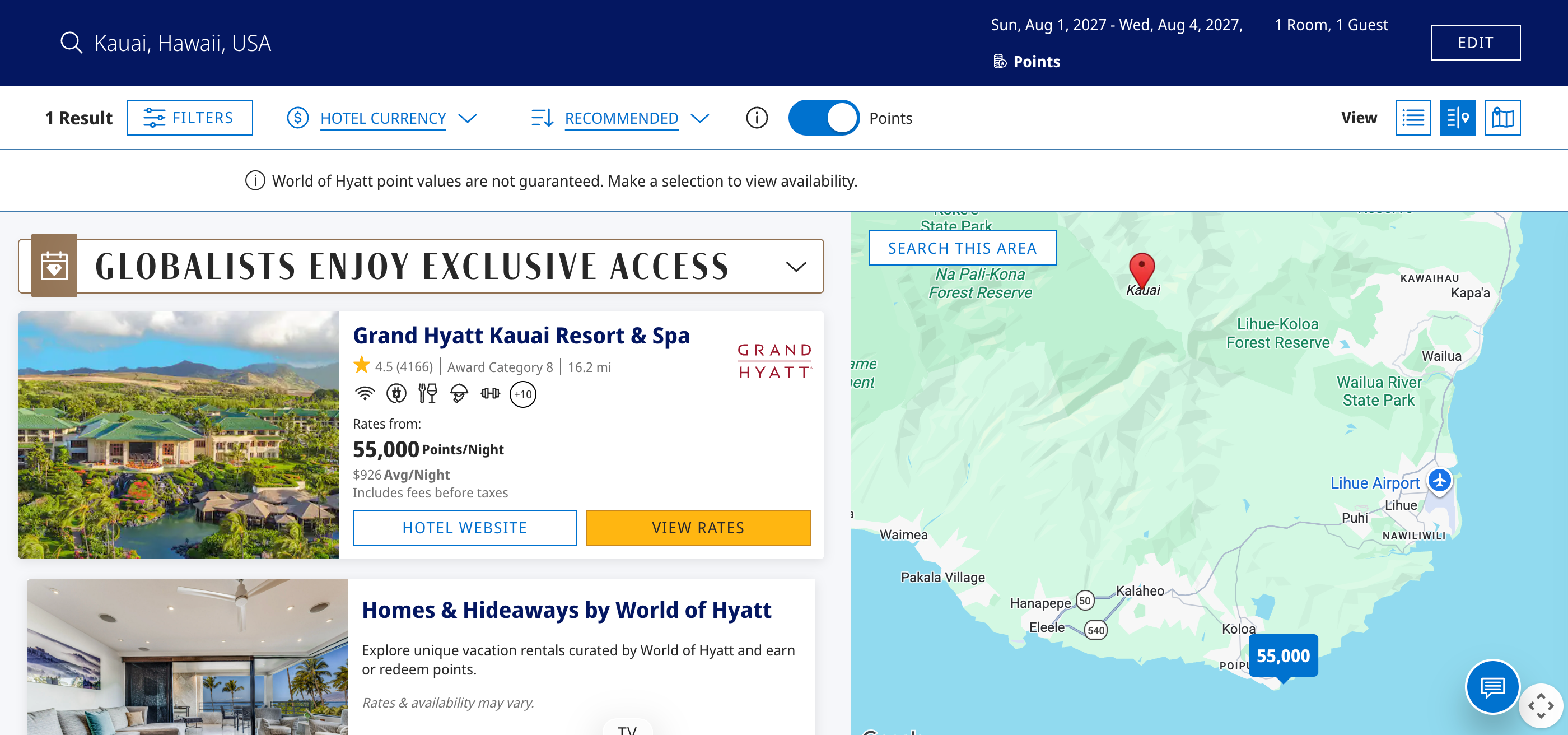 Search results for Grand Hyatt Kauai. WORLD OF HYATT