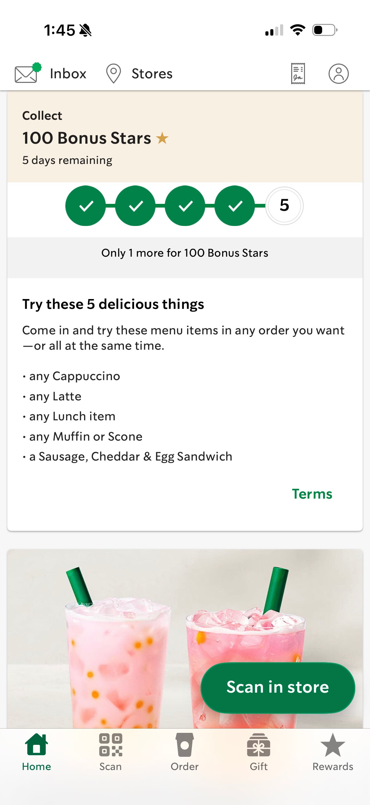 Starbucks bonus challenge. STARBUCKS
