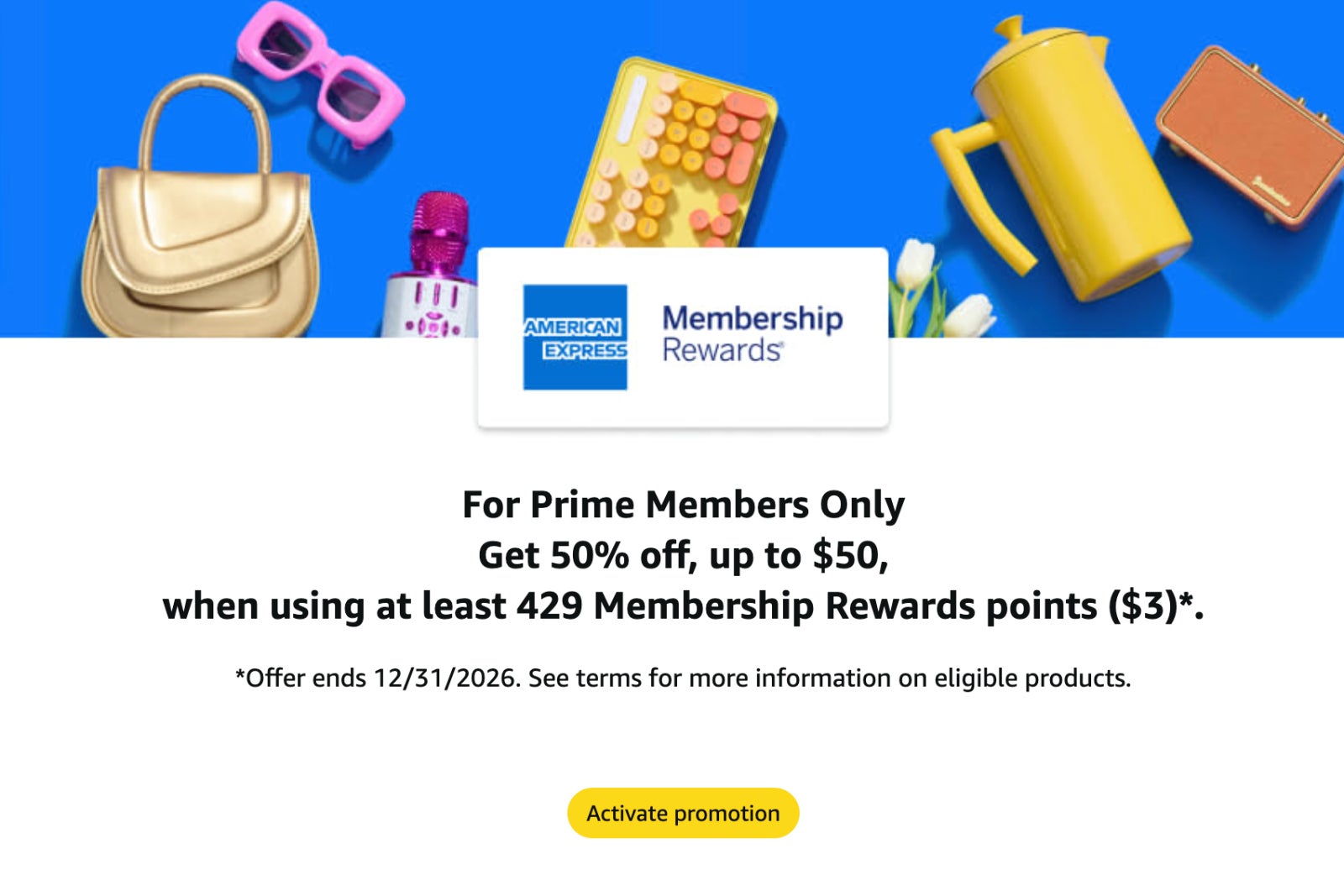 screenshot of amazon amex point deal