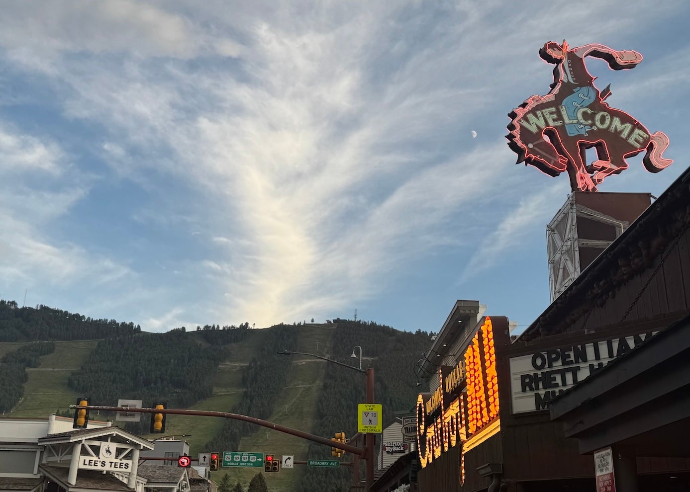 Jackson Hole downtown in summertime