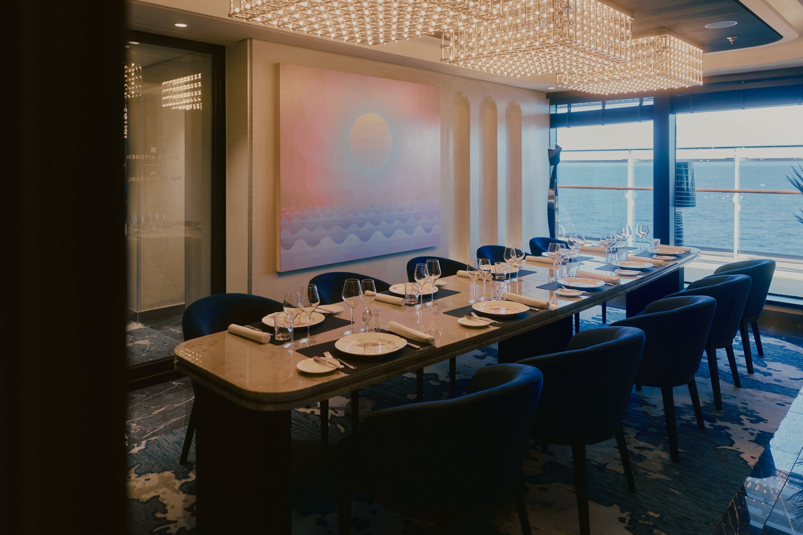 A dining area on an Explora Journeys ship.
