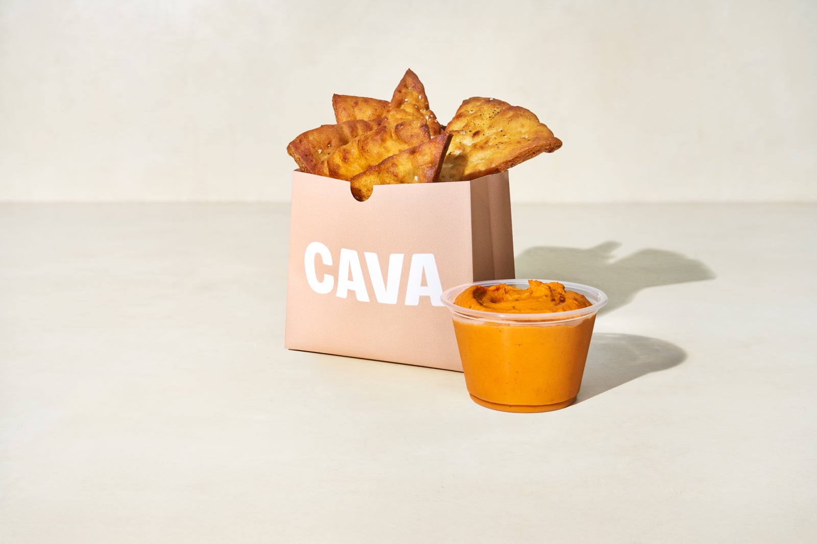 bag of Cava pita chips and dip