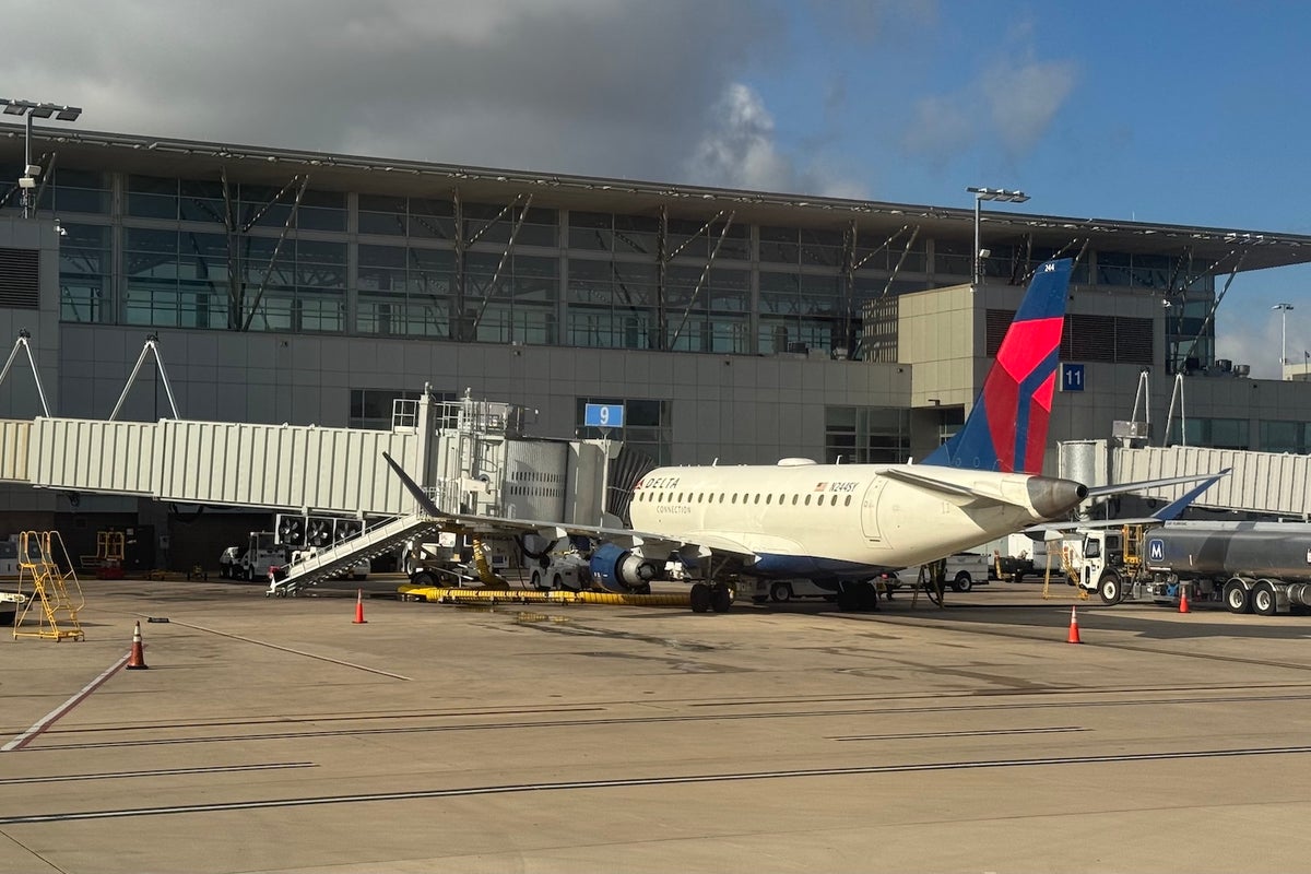 Delta Air Lines regional jet at Austin Bergstrom International Airport