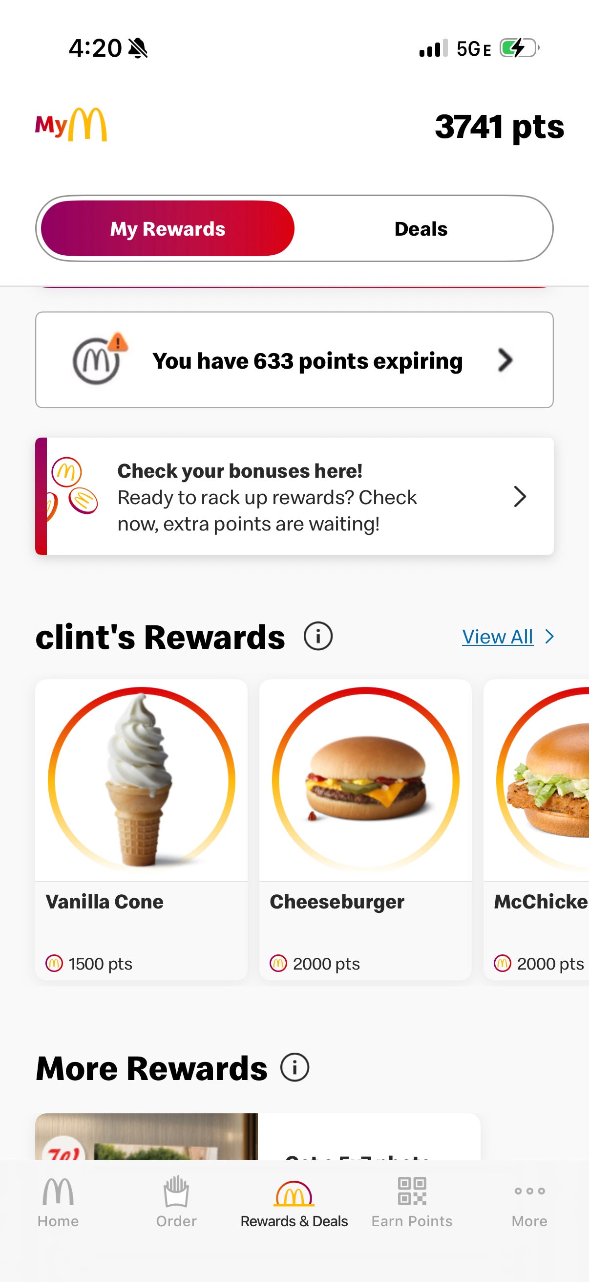 McDonald's App exclusive deals. MCDONALD'S