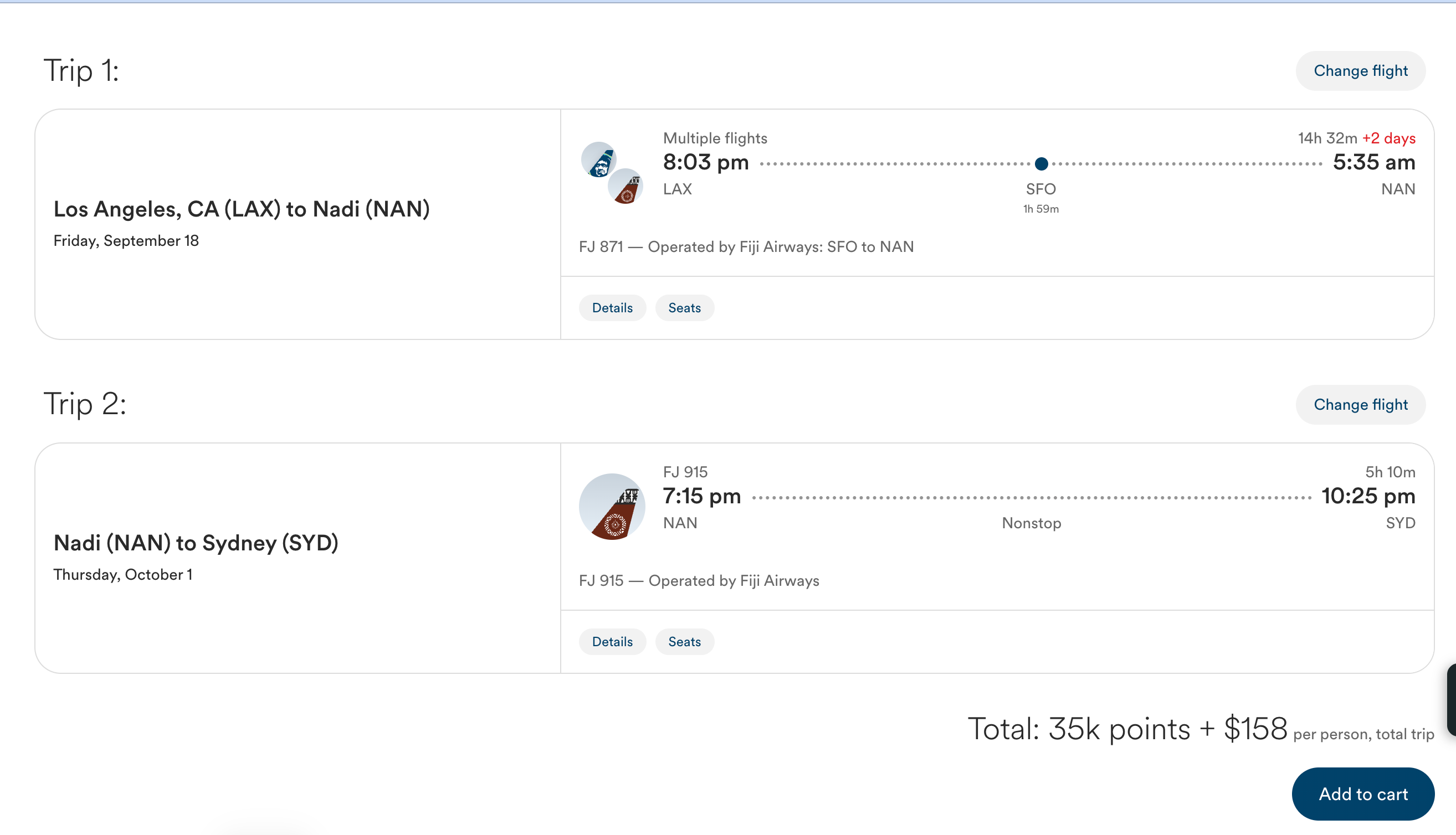 Award flight using a stopover. ATMOS REWARDS