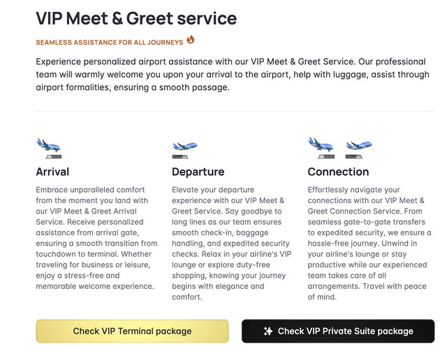 SKYVIP options