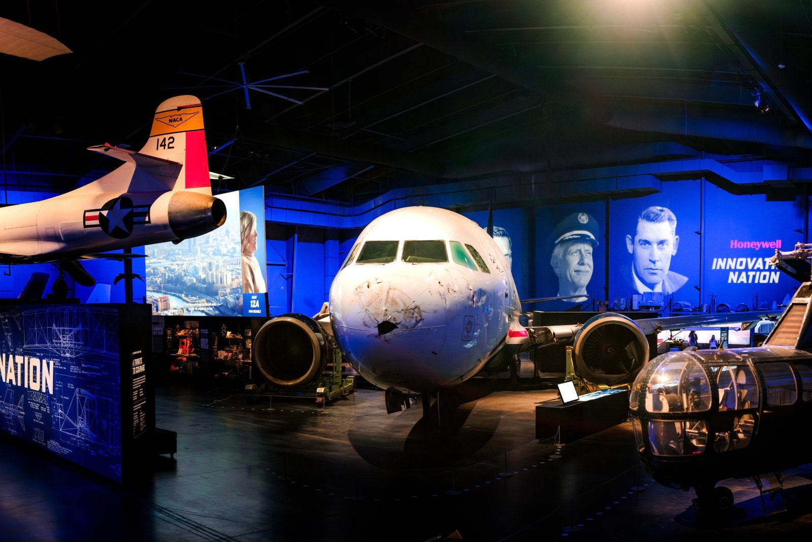 View of the plane from the front