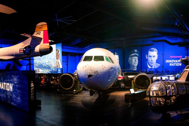 View of the plane from the front