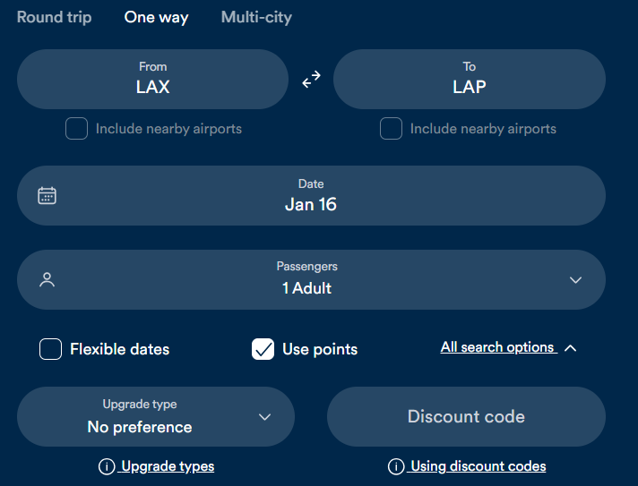 Booking an award ticket with Atmos Rewards