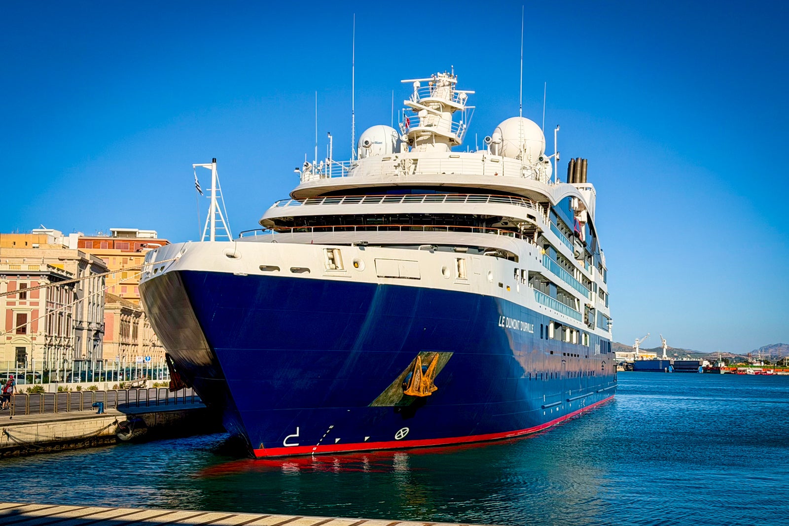 Le Dumont d'Urville docked in Palermo, Sicily.
