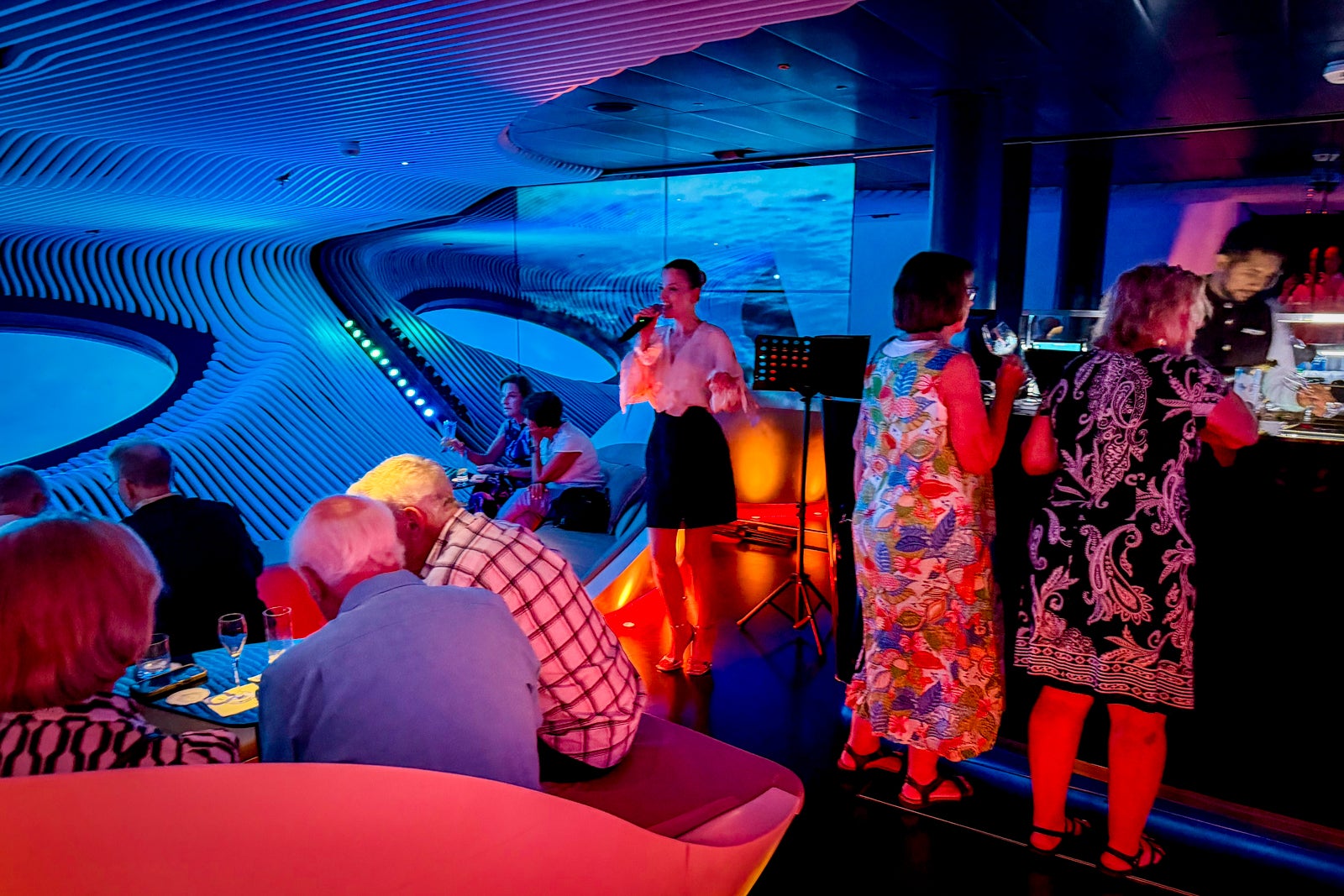 The Blue Eye lounge on Le Dumont d'Urville.