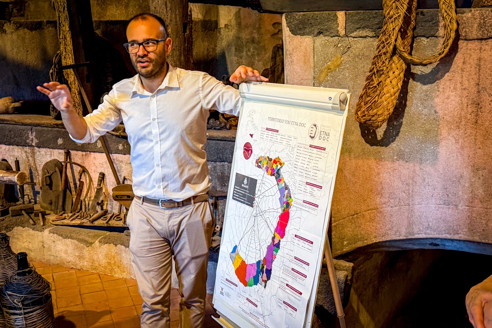 A winery tour and tasting at Sicily's Benanti Winery.