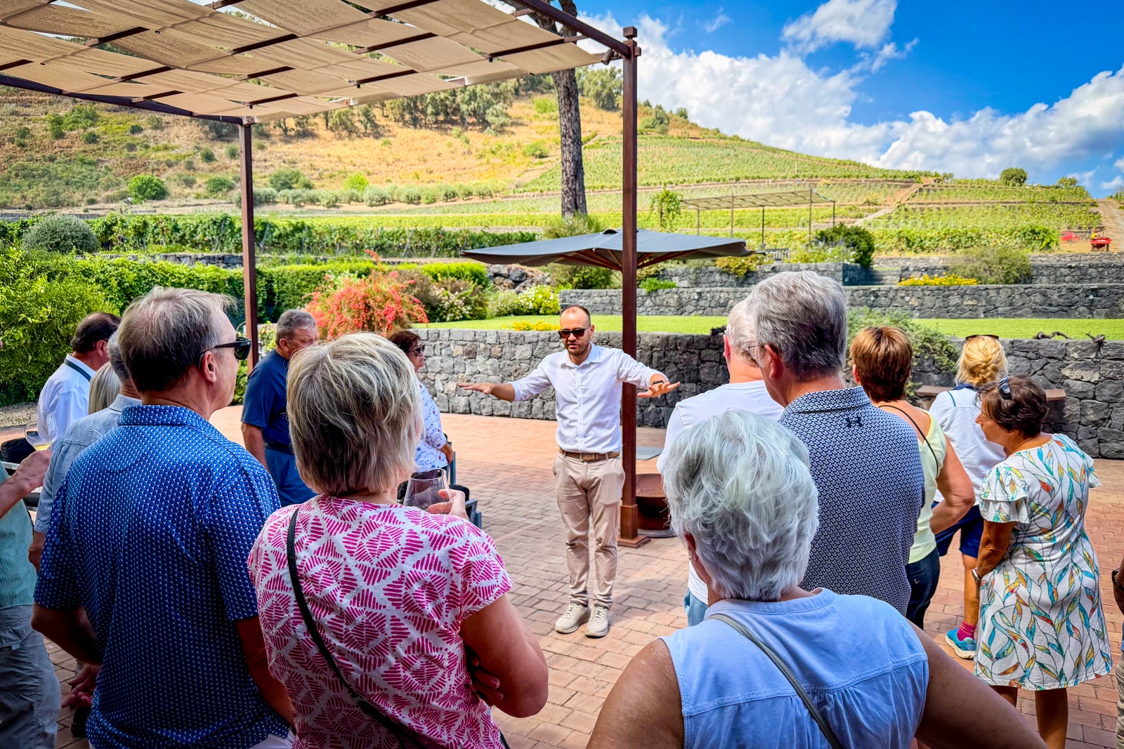 A winery tour and tasting at Sicily's Benanti Winery.