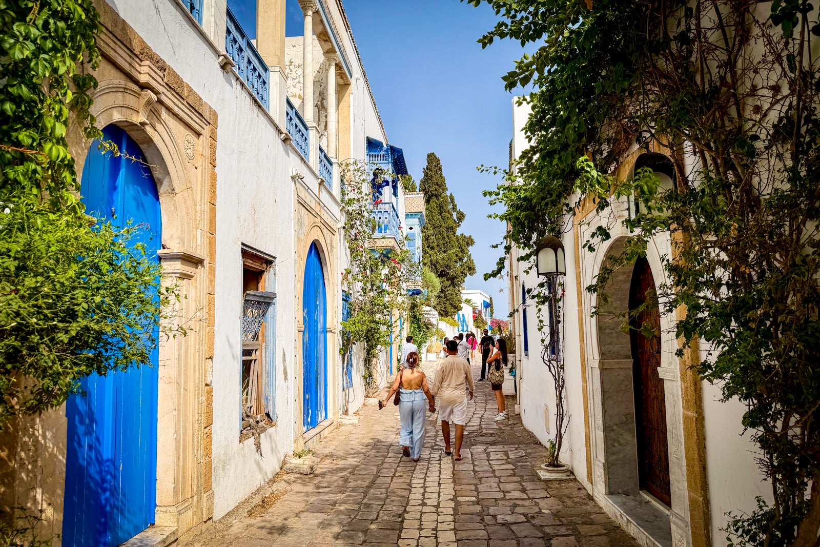 The picturesque cliff-top village of Sidi Bou Said is another site that some passengers visit during the stop in Tunis.