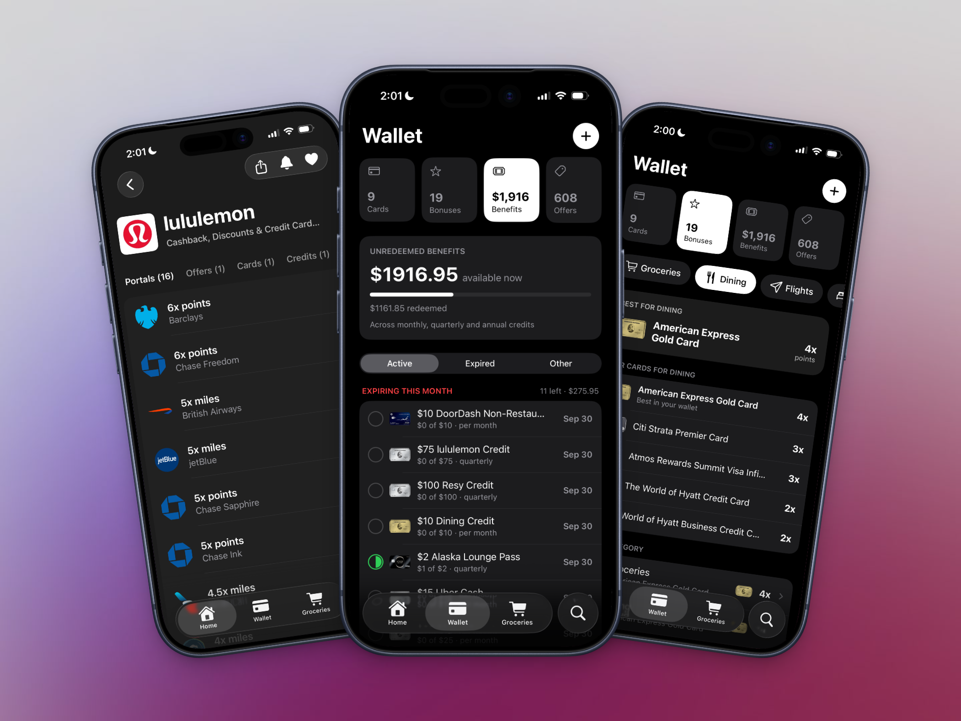Savewise mobile app screenshots.