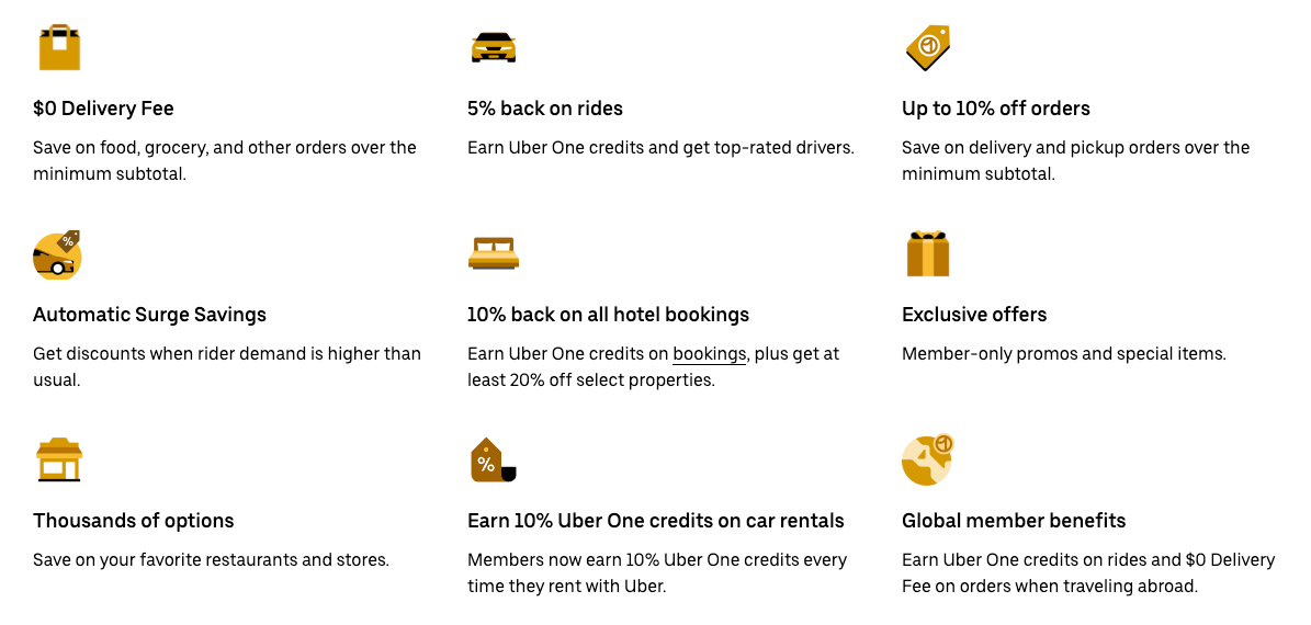 Uber One screenshot