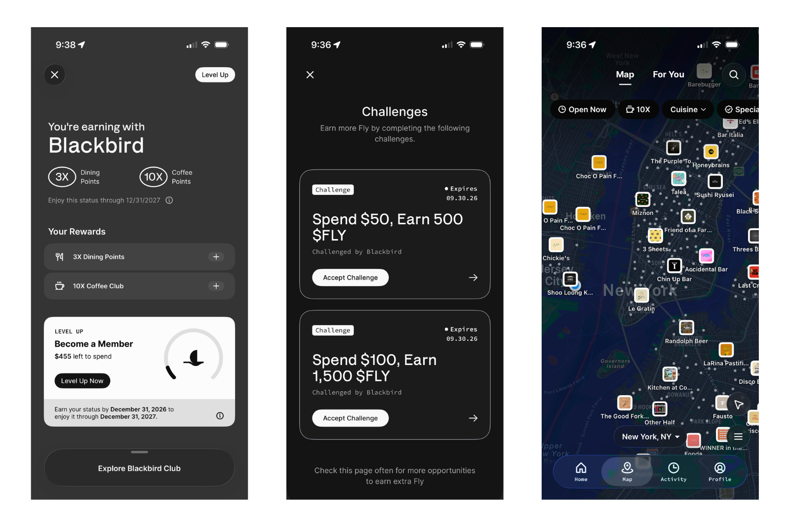 Blackbird App Screenshots
