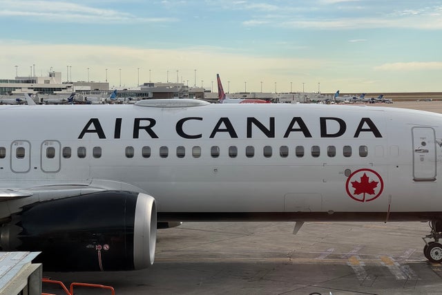 Air Canada plane on the tarmac