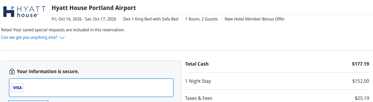 Hyatt House Portland new hotel offer example